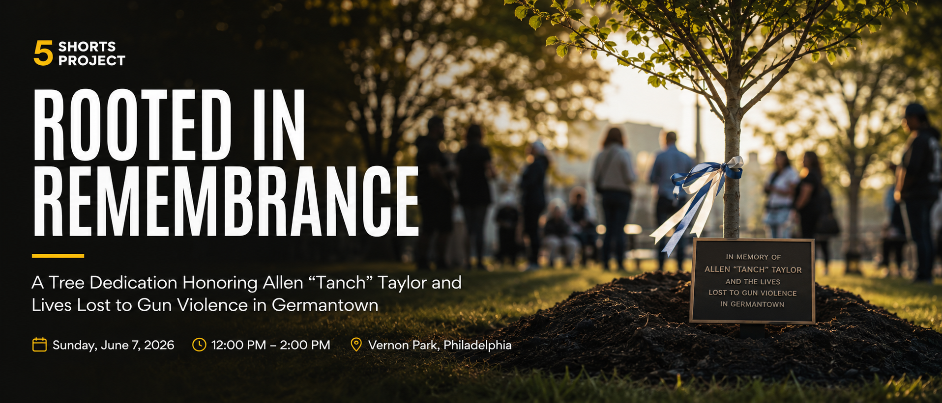 Rooted in Remembrance - Tree Dedication Honoring Allen Tanch Taylor - June 7, 2026 at Vernon Park